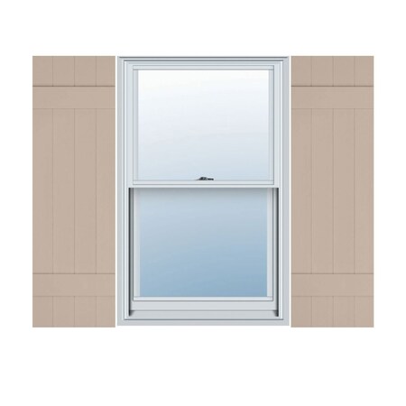 Ekena Millwork 14-in. W x 51-in. H Mid-America Vinyl, Standard Size Four Board Joined Shutters, 023 - Wicker, PR 00031451023